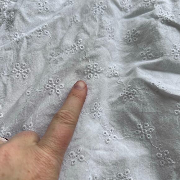 Wonder Nation White Eyelet Lined Dress Plus Size Large - Picture 6 of 6